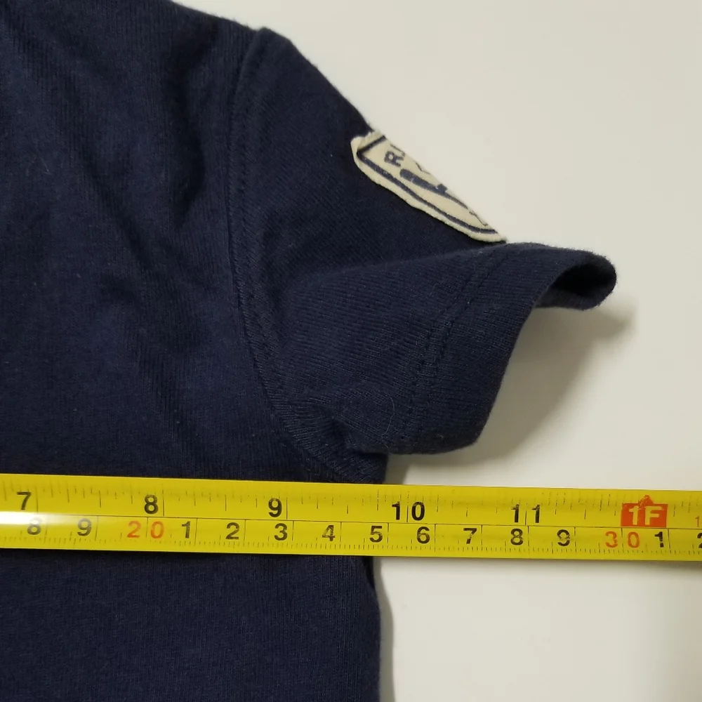 Ralph Lauren Cotton Infant Polo Shortall Navy Blue 9mo